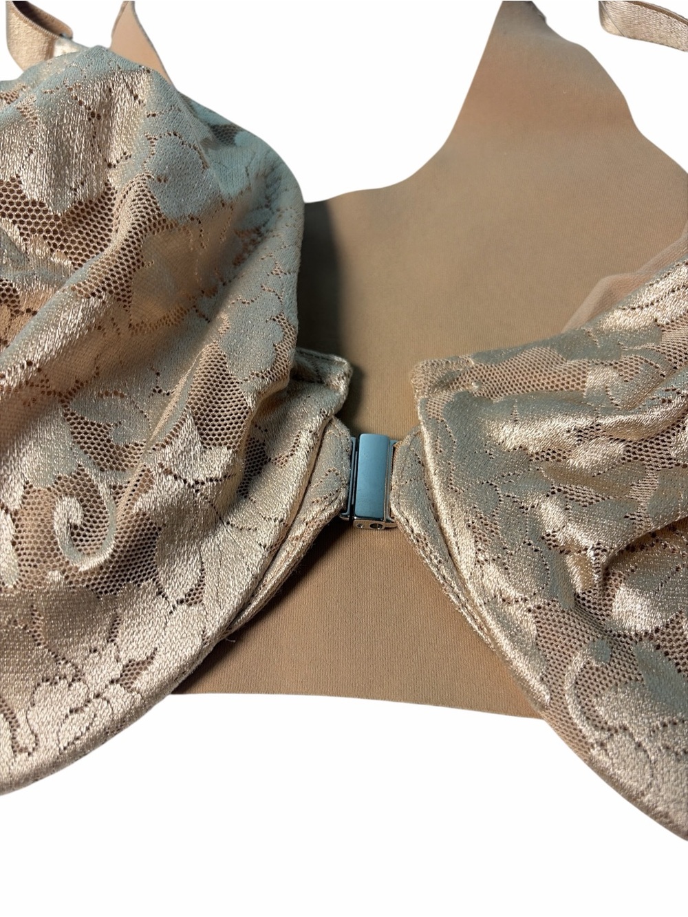 Soma Women Vanishing Back Unlined Front Close Lace Bra Soft Tan Size 42C - Picture 3 of 9